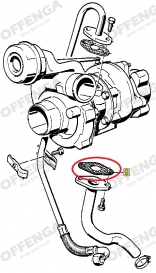 Pakking retourleiding turbo E28 524td