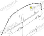 Daklijst chroom rechts E46 sedan