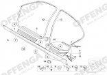 Instaplijst zwart Linksachter E46