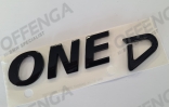 Embleem "ONE D" zwart Mini